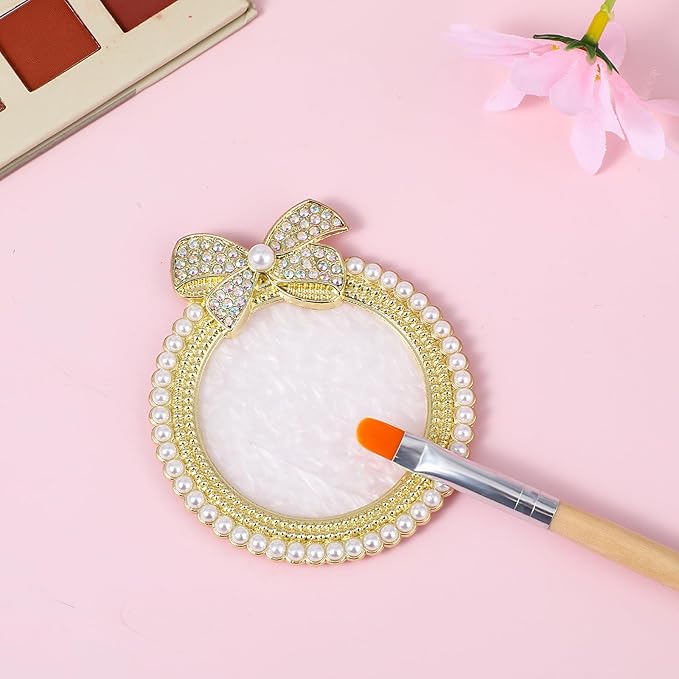 Resin Nail Art Palette Gold Edge Nail Holder Heart Shaped Color Makeup Foundation Mixing Tools Display Board Gel Nail Art Color Mixing Palette Painting Tray Manicure Tool