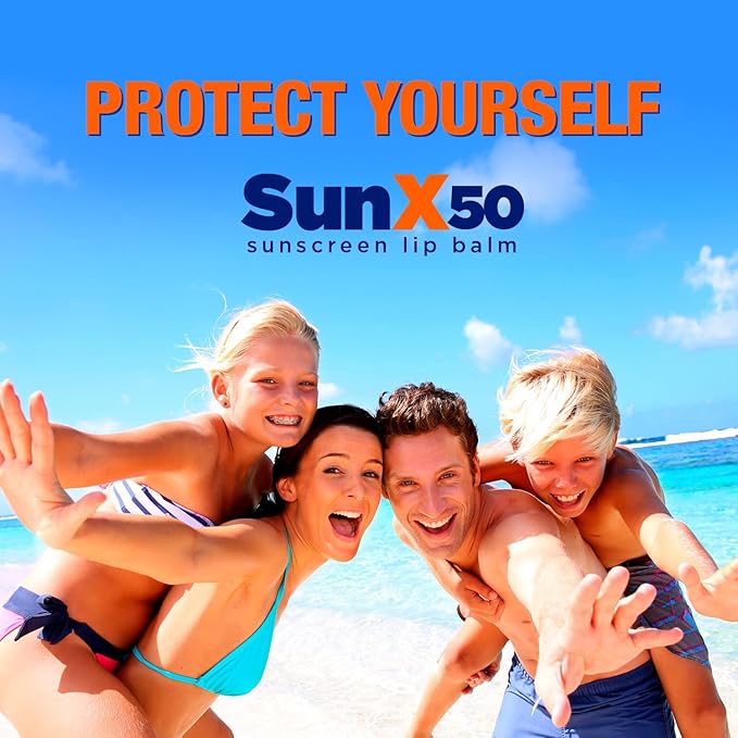 CoreTex Sun X 50 Lip Balm SPF 50 (Bulk Pack of 72) - Lip Sunscreen SPF 50 Water Resistant Up To 80 Minutes and Free Parabens & Oxybenzone - Broad Spectrum (UVA/UVB) Protection