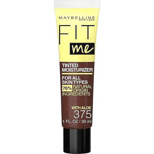 Maybelline Fit Me Tinted Moisturizer, Natural Coverage, Face Makeup, 375, 1 Count