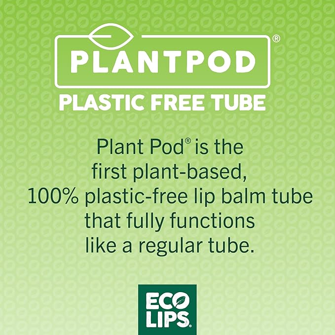 Eco Lips Organic Hemp Lip Balm with Beeswax, Coconut Oil, Vitamin E. Best Lip Balm to Soothe & Moisturize Dry, Chapped Lips (Vanilla Mint, 6-Pack)