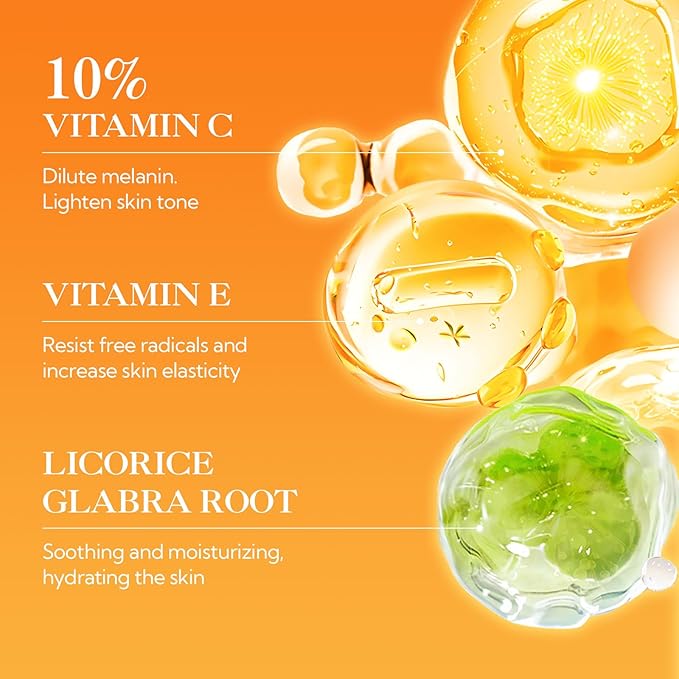 LANBENA Revolutionary Vitamin C Tablets Serum for Face, Illuminating Fcae Serum With Niacinamide, Brightening Anti-Aging Essence for Sensitive Skin, Non-Greasy, Reduces Dark Spots & Wrinkles (1.05 Oz)