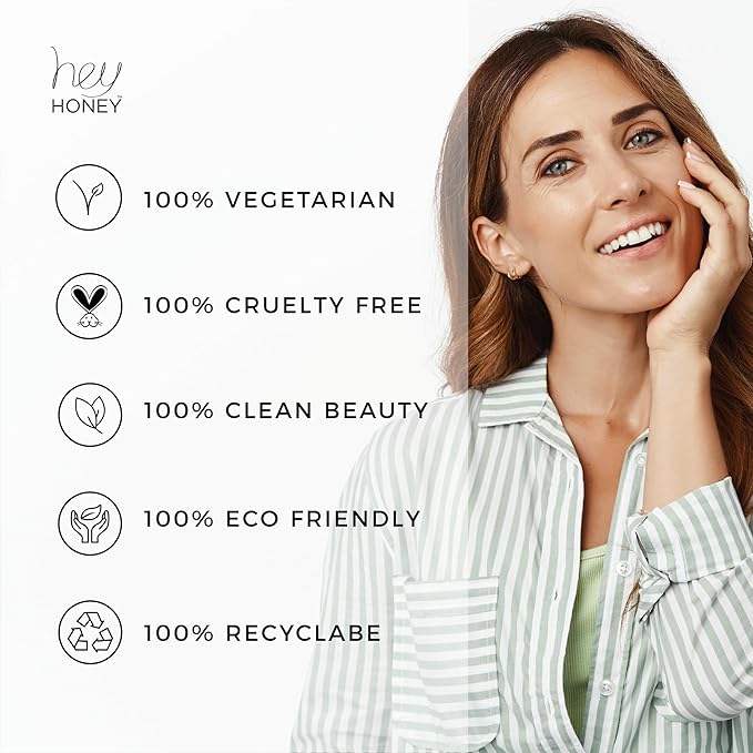 Hey Honey Skincare Relax, Instant Rosacea Treatment & Face Redness Relief - Dermatologically Tested Calming Moisturizer for Sensitive Skin Oil- Free with Honey & Propolis Anti-Aging Benefits | 2.2 Oz