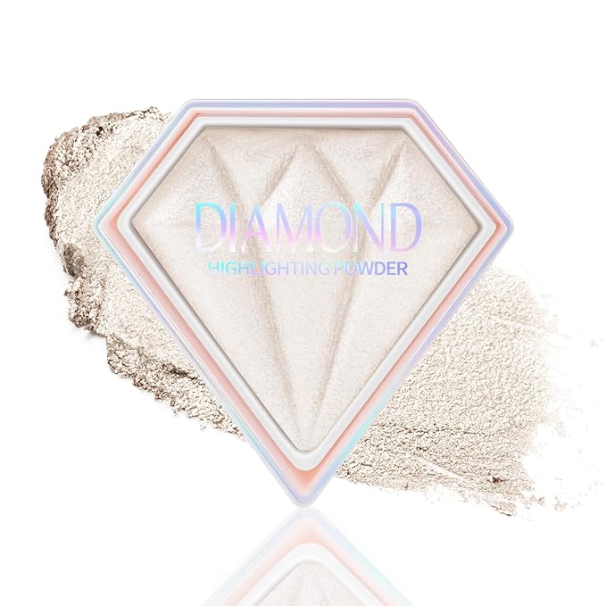 Boobeen Highlighter Makeup Palette, Baked Highlighter Bronzer Powder Palette, Shimmer Illuminator Contour Highlighter Powder for Face, Pearl Shine Shades Waterproof Long Lasting