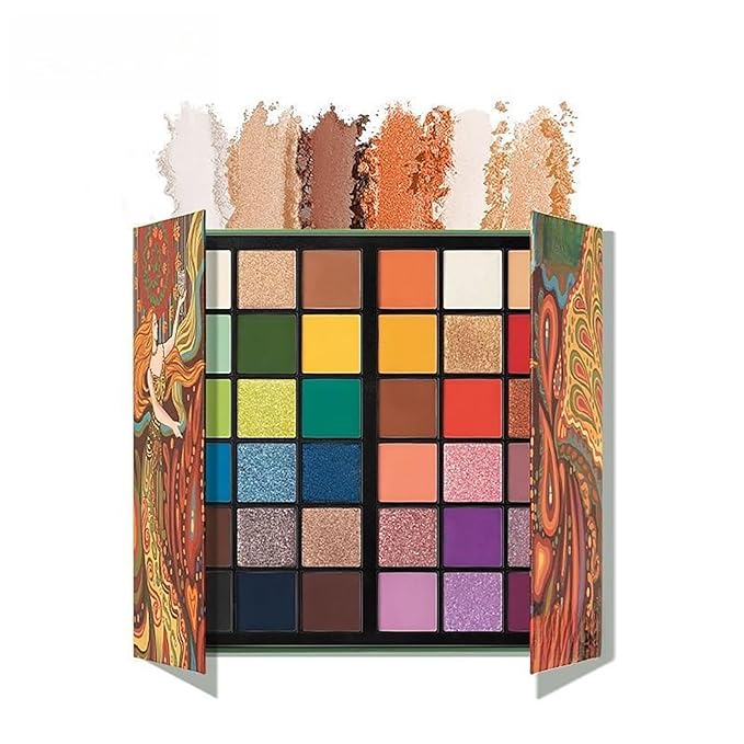 K'APEINE 36 Colors Eyeshadow Palette, Colorful Eyeshadows Palette Neon Shimmer Matte Glitter Eye Shadow High Pigmented Shadow Set Long Lasting Eye Makeup for Women