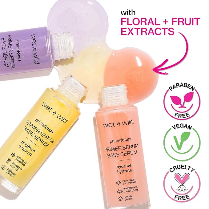 wet n wild Prime Focus Primer Serum for Face, Hydrating for Dry Skin, Makeup Primer Serum