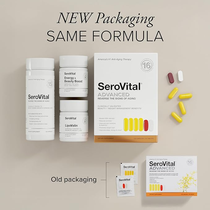 Serovital Advanced for Women - Anti-Aging Supplement for Women - Skin Benefits, Energy, and Sleep - 30 Day Supply