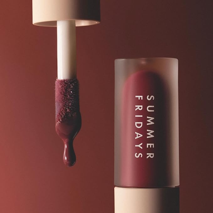 Summer Fridays Dream Lip Oil - Tinted Lip Oil with Moisturizing Sheer Coverage, High-Shine and Deep Hydration - Non-Sticky Formula for Long-Lasting Softness - Midnight Berry (0.15 Oz)