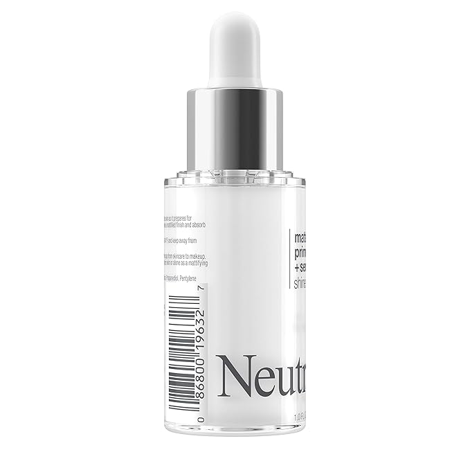 Neutrogena Shine Control Matte Booster Face Primer & Serum, Skin-Mattifying Serum-to-Primer with Rice Protein, Absorbs Excess Oil & Keeps Skin Shine Free, 1.0 fl. oz