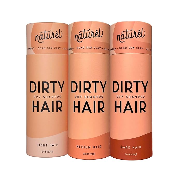 Naturel Volumizing Dry Shampoo Powder for Light Hair | Non-Aerosol | Made in USA | No Benzene, Vegan, Cruelty-Free | Grapefruit Essential Oil | 2.6 OZ Plastic-Free Packaging