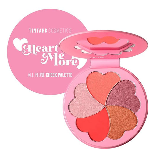 Blush Palette, Bronzer Matte Blush and Highlighter Palette, Cheek Blush Makeup, Bright Pink Blush Powder, Rose Magenta Peach Red, Talc Free