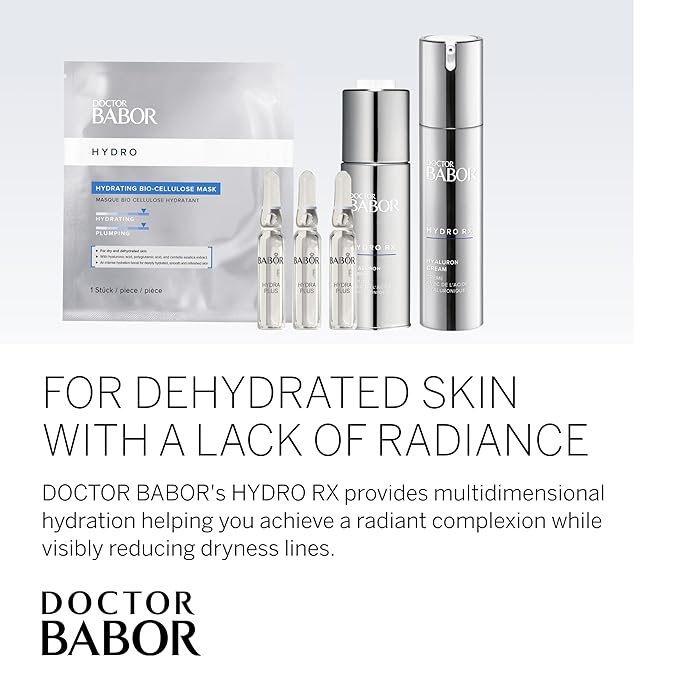 BABOR DOCTOR HydroRX Hyaluron Cream, Travel Lightweight Hyaluronic Acid Face Moisturizer for Dry Skin, Prevents Moisture Loss and Reduces Dryness Lines, Fragrance Free, 0.5 oz