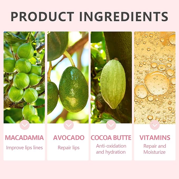KISSIO Lip Balm,Long Lasting Nourishes and Hydration Lips,Vitamin Lip Balm with Cocoa Seed Butter,Macadamia Seed Oil and Vitamins,Lip care,Cruelty free,0.12 oz
