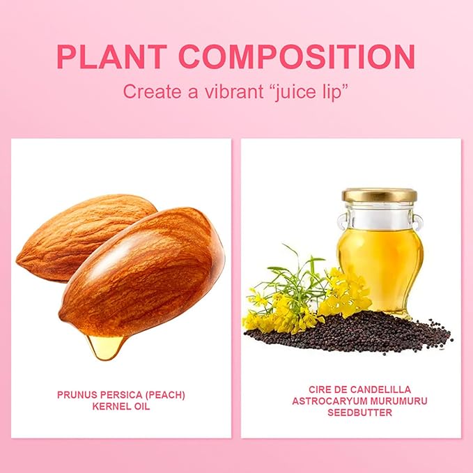 Lip Glowy Balm Hydrating Sleeping Lip Mask, Shine Glossy Finish Lip Oil - Reduce Lip Lines, Enhance Lip Color, Moisturizing & Plump Dry Chapped Lips Care Non-Sticky Lip Balm (#2 Berry)