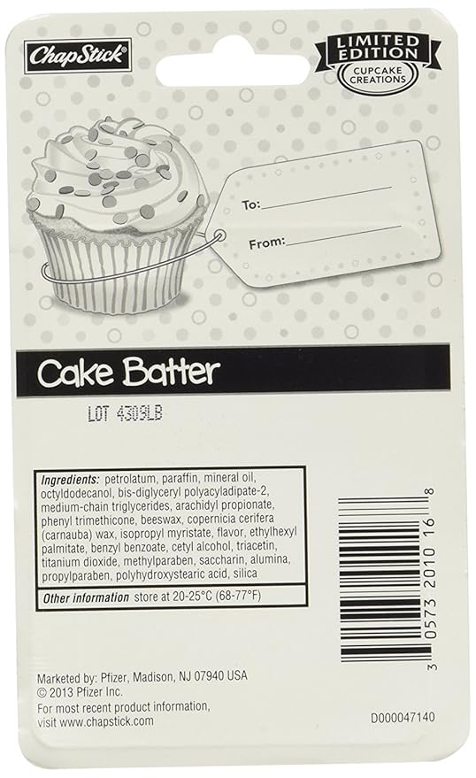Chap Stick Lip Care - Limited Edition - Cake Batter - 3 Count Sticks Per Package - Pack of 3 Packages