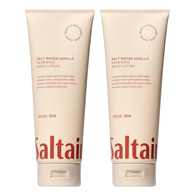 Saltair Body Lotion - 2 Pack Moisturizing Lotion For Dry Skin. Salt Water Vanilla Scented Hydrating Body Cream with Nourishing Moisturizer Formula. Skin Care for Women and Men. 2x 10oz Tubes