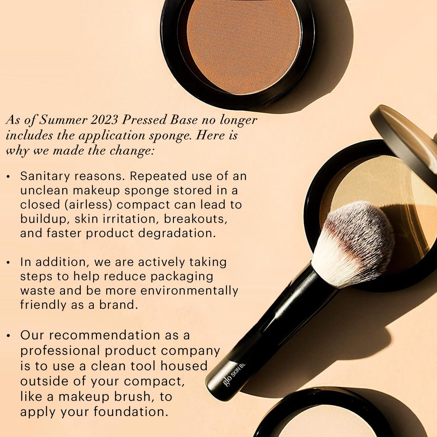 Glo Skin Beauty Pressed Base Powder Foundation Makeup (Honey Light) - Flawless Coverage for a Radiant Natural, Second-Skin Finish