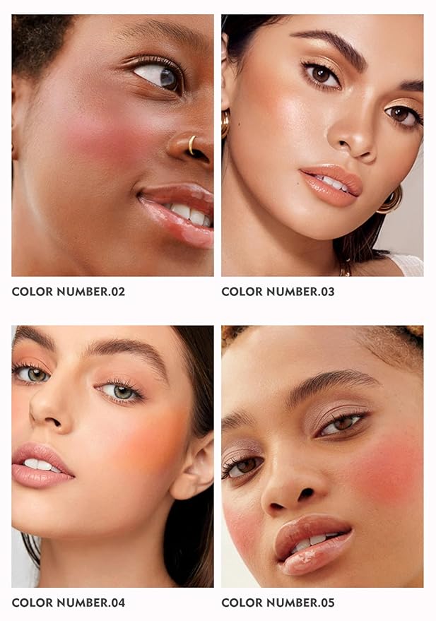 MAEPEOR Cream Blush 9 Color Smooth High-Pigmented Buildable Face Blush Long-Lasting Natural Look Face Blush for Cheeks (Color 02)