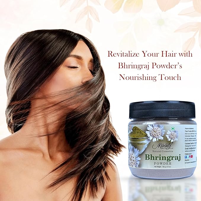 100% Natural Bhringraj Powder | (100 gms) False Daisy Powder Herbal Supplement | Eclipta Alba for Hair Growth Supplements | Karisalankanni Ayurvedic Support for Healthy Hair | Herbal Hair Mix