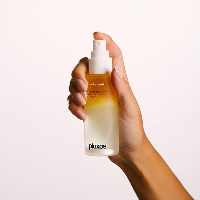 | PLUXOS 47 | SUNSCREEN + SKINCARE SPF 47 FACE MIST SPRAY (Vanilla) | SUN DEFENSE COMPLEX CARE | Apply Over Makeup, Broad Spectrum, Clear, Light, Vegan, Hydrate, Fight Acne, Anti-Aging, Cell Repair