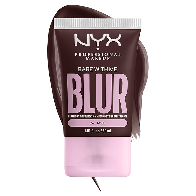 NYX PROFESSIONAL MAKEUP Bare With Me Blur Skin Tint Foundation Make Up with Matcha, Glycerin & Niacinamide - Java