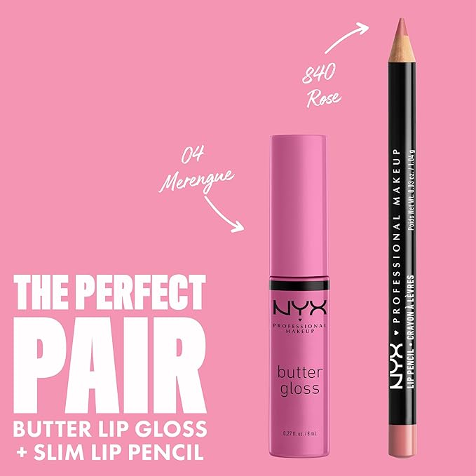 NYX PROFESSIONAL MAKEUP Butter Gloss, Non-Sticky Lip Gloss - Merengue (Pink Lilac)