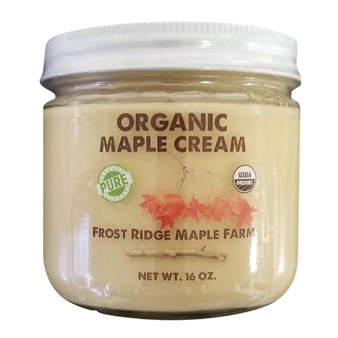 Frost Ridge Maple Farm, Organic Maple Cream, Grade A, One Pound (16 oz)