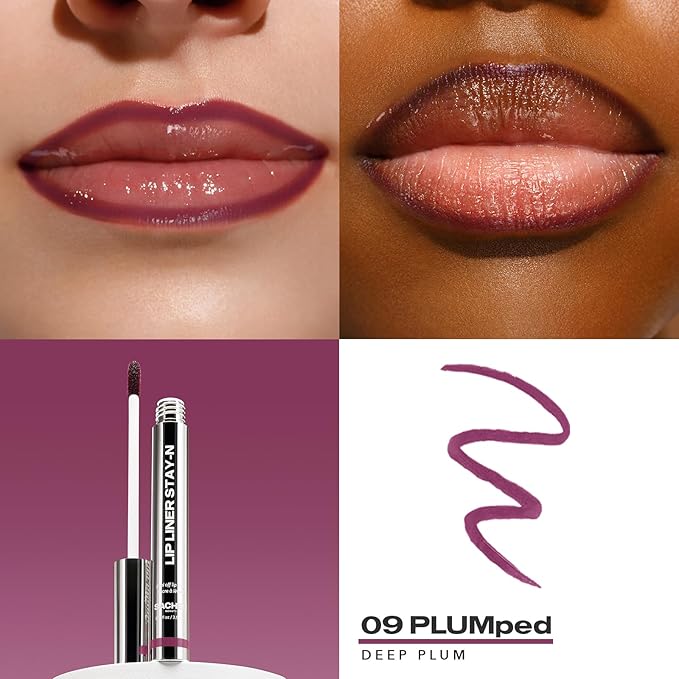 Sacheu Lip Liner STAY-N Peel Off Lip Stain — Long Lasting Matte Lip Tattoo Transfer Proof Lipstain Infused with Hyaluronic Acid & Vitamin E for All Skin Types — Vegan & Cruelty-Free, PLUMped