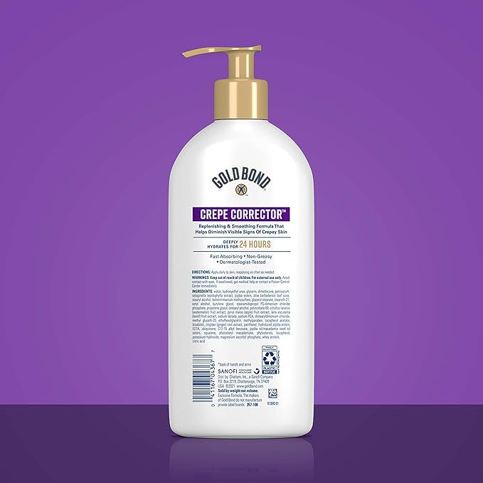 Gold Bond Age Renew Crepe Corrector Body & Face Lotion, Replenishing & Smoothing Formula, 14 oz., Packaging may vary