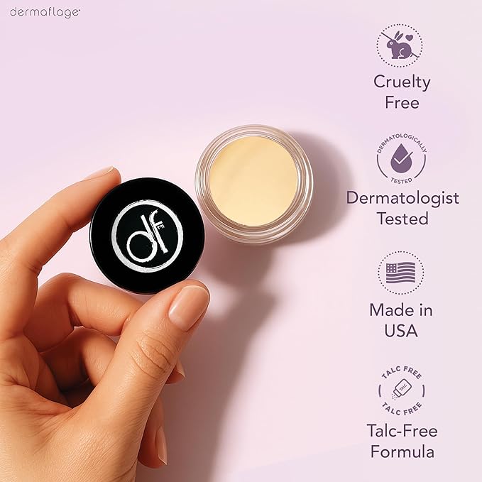 Dermaflage Waterproof Concealer Cream (Golden Fair) - Concealer Full Coverage, Matte Finish for Face & Body - Hides Dark Circles, Tattoos & Acne - Long Lasting Formula Used by Hollywood Makeup Artists