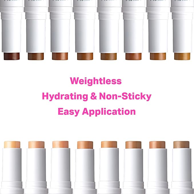 Ruby Kisses Natural Full Coverage 3-In-1 Stick Foundation. Easy to Apply, Hydrating, Lightweight, Long Lasting, Concealer and Contour Stick for Face Makeup (Warm Coconut)