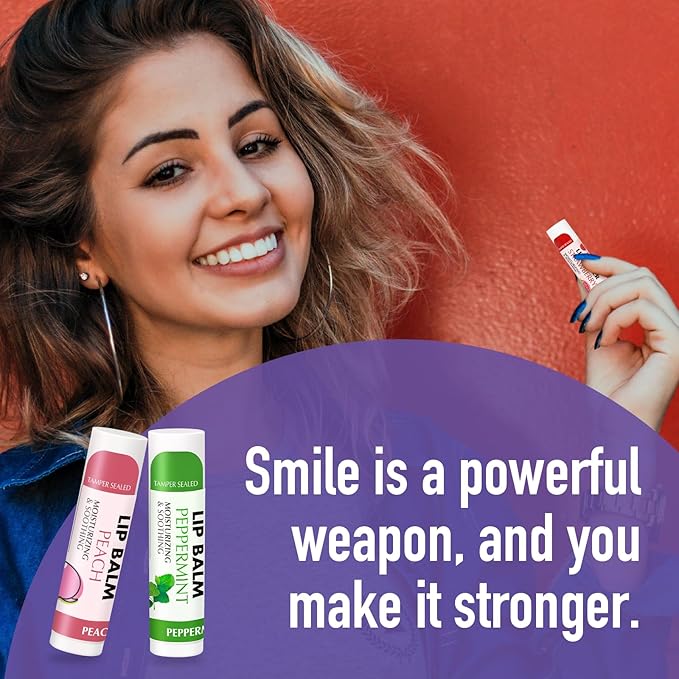 AZEN 8 Pack Lip Balm Stocking, Natural Lip Balm Bulk, Moisturizing Lip Balm for Dry Lips