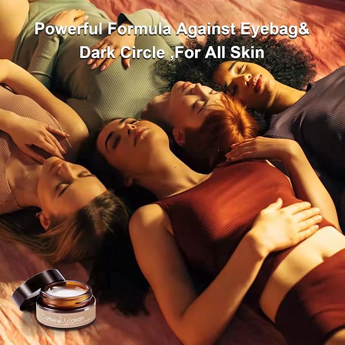 Natural Caffeine Eye Cream serum With Collagen,Hyaluronic Acid for Dark Circle and Puffiness,Great Under Eye Cream for Anti Aging,Eye Lift Treatment for Men &Women 0.52oz