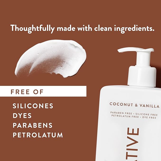 Native Body Lotion Contains Naturally Derived Plant-Based Moisturizers for Women and Men | Restores Dry Skin, Coconut & Vanilla, 16.5 fl oz