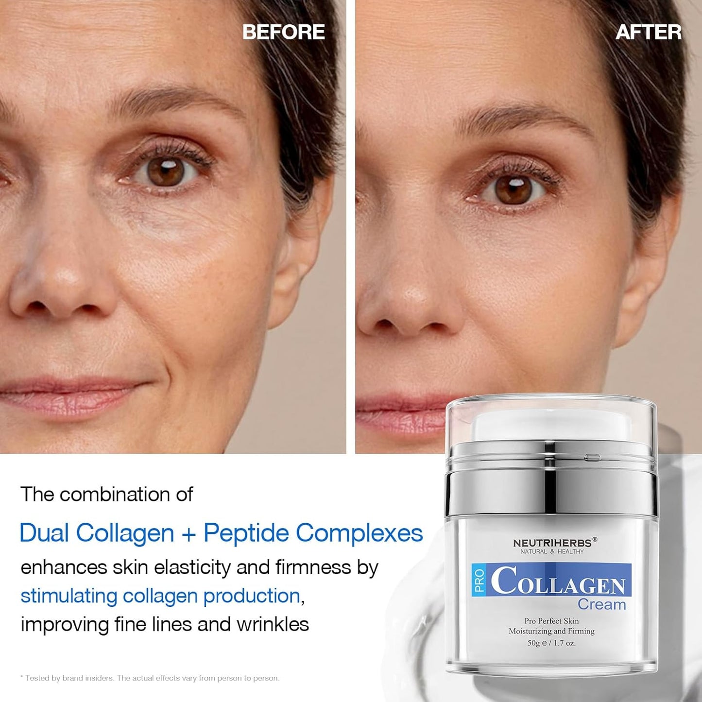 Neutriherbs Face Cream Collagen Facial Moisturizer, Reduce Black Spots and Blemishes,Persistent Moisturizing Reduce Fine Lines 1.7OZ