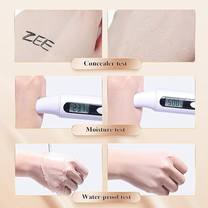 Mushroom Head Air Cushion CC Cream - BB Cream Foundation Makeup Moisturizing Concealer Long-Lasting, Cushion Foundation Full Coverage Self Adjusting for Mature Skin & All Skin Types (Nude)