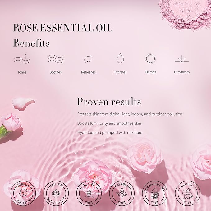 Mother's Day Gift, Spa Gifts 28pcs Rose Facial Skin Care Set for Women, Face Cream, Bath Oil, Serum, Shower Accessories - Bath and Body & Facial Kit - Birthday, Christmas, Valentine's, Bridal Shower