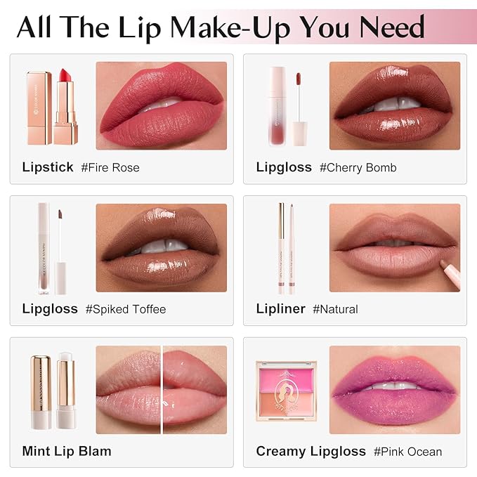 Color Nymph Girls Makeup Kits For Teens, Beginners Makeup Kit All In One Makeup Set For Teenager Full Kit Girls Makeup Kit With Train Case 18 color eyeshadow 4 color glitter & lipgloss - Pink