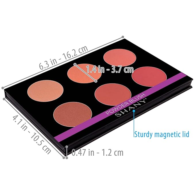 SHANY Shimmer & Matte Warm-Toned Blush Palette - Layer 6 - Refill for the 6 Layer Mini Masterpiece Collection Makeup Set