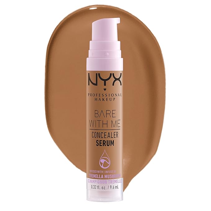 NYX PROFESSIONAL MAKEUP Bare With Me Concealer Serum, Up To 24Hr Hydration - Deep Golden