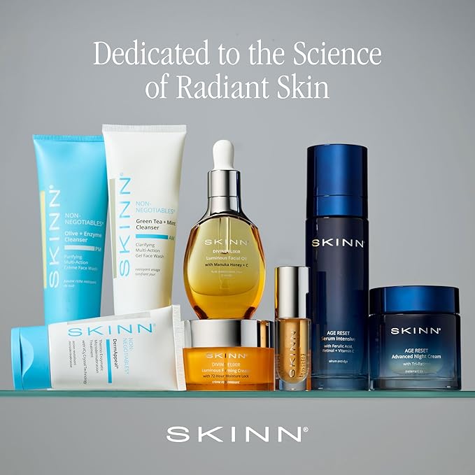 SKINN Luminous Facial Oil - Face Oil to Visibly Brighten, Firm, and Hydrate - Hydrating Oil for Anti-Aging and Dry Skin to Reduce Fine Lines, and Wrinkles - Vitamin C and Manuka Honey