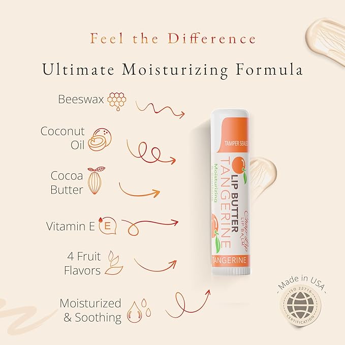 CHAP-LIP Original Lip Balm Hydrating Bulk Chap Stick with Fruit Flavors, Coconut Oil, and Cocoa Butter - Lip Therapy Pack for Men and Women - Gift Set Made in the USA, 48 Pack