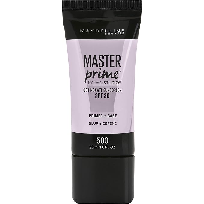 Maybelline New York Facestudio Master Prime Primer Makeup, Blur+ Defend, 1 fl. oz.