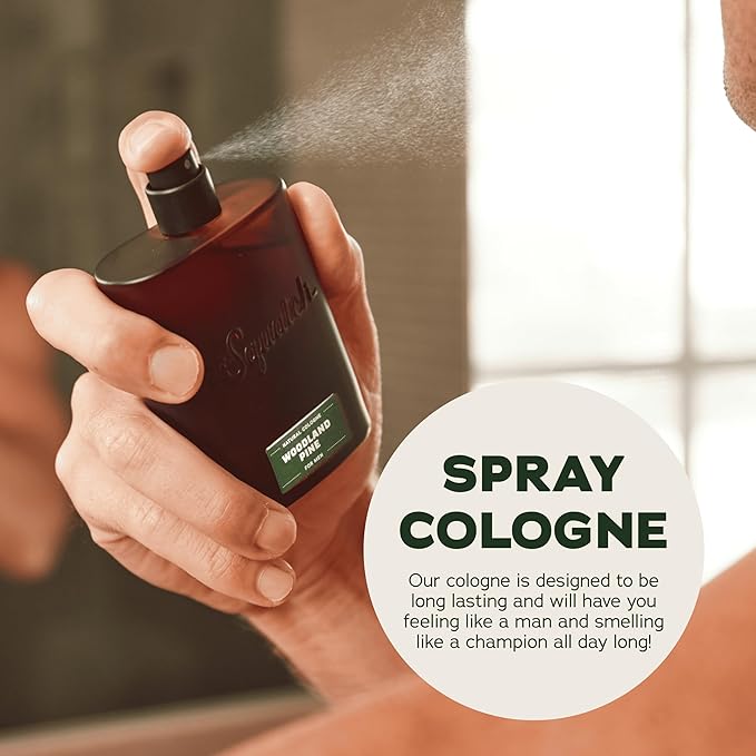 Dr. Squatch Natural Cologne for Men - Scent-Lock Technology and Sustainably-Sourced Ingredients - Woodland Pine Cologne (1.7 fl oz)