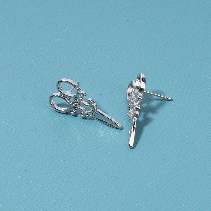 Punk Scissors Stud Earrings Gold Barber Earrings Minimalist Petite Earrings Personalized Earrings for Women and Girls Hair Stylist Gifts