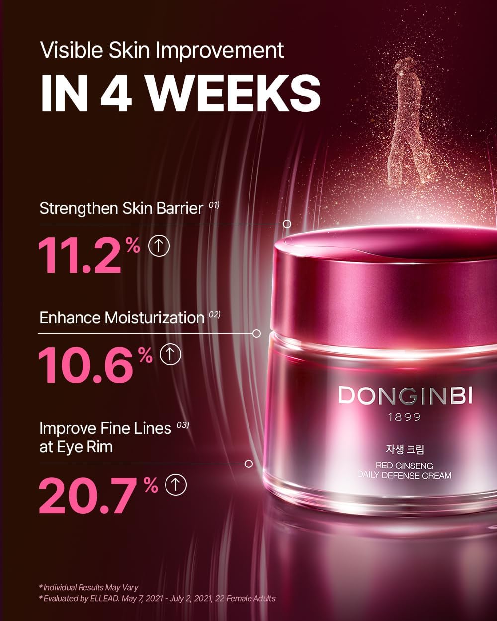 Donginbi Red Ginseng Daily Defense Special Set - Firming Cream(0.85 floz) & Korean Red Ginseng Essence(2.03 floz), Skin Barrier Repair Serum for Dry Skin, Korean Skin Care Gifts for Women