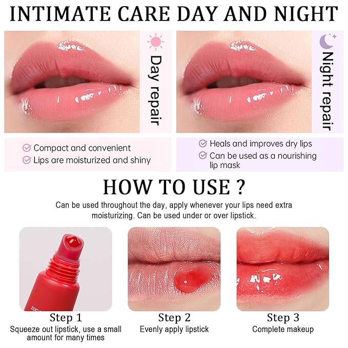 Lip Butter Balm, Day/Night Hydrating Lip Mask, Moisturizing Lip Balm Butter, Ultra-Nourishing Lip Care Moisturizer, Lip Butter Gloss Shine Lip Glow Oil Makeup#2 Vanilla Beige