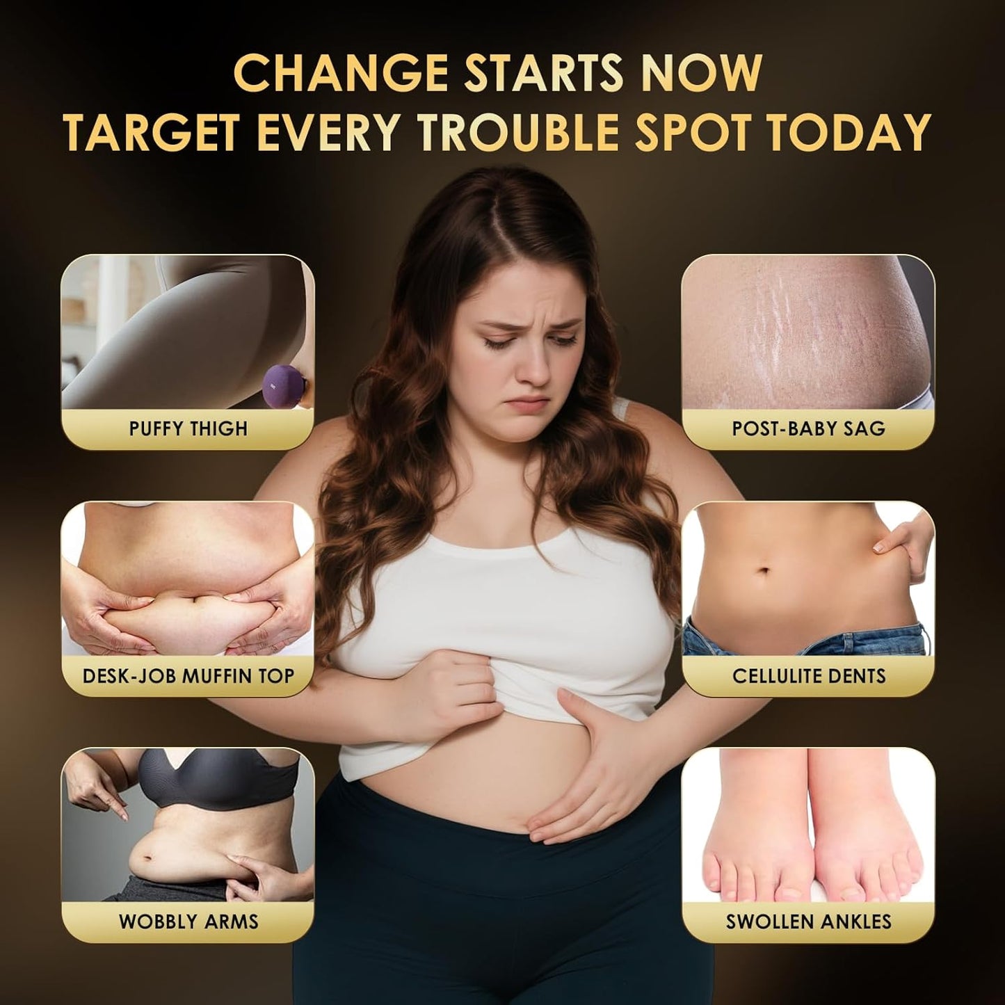 B Flat Belly Firming Cream - Premium Skin Tightening Cream for Stomach，Thighs & Butt， Skin Smoothing Moisturizer for Women and men, 4.22 fl oz