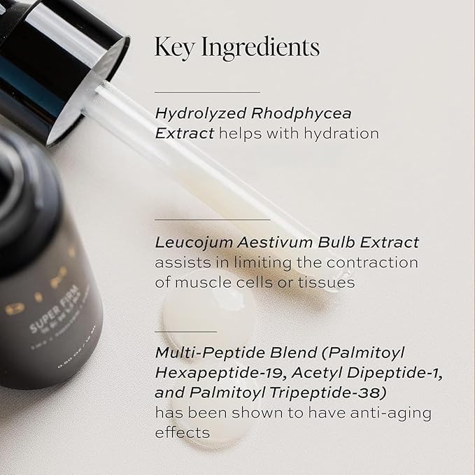 DIME Beauty Super Firm Facial Serum, Anti-Aging Firming Face Serum with Niacinamide for Fine Lines and Wrinkles, .50 oz / 15 mL