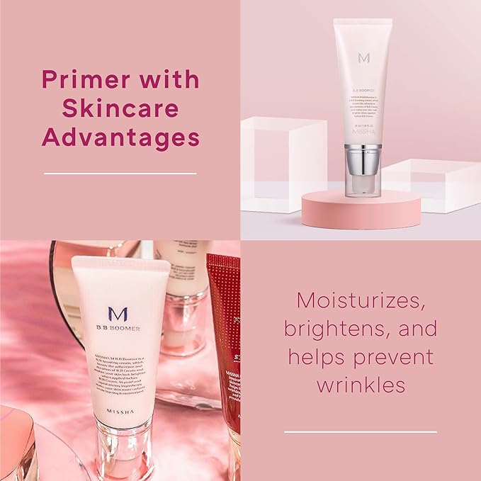 MISSHA M PERFECT COVER BB CREAM No.21 Light Beige for Bright Skin/SPF 42 PA+++ 1.69 oz & M BB Boomer 40ml -Lightweight, Multi-Function, High Coverage