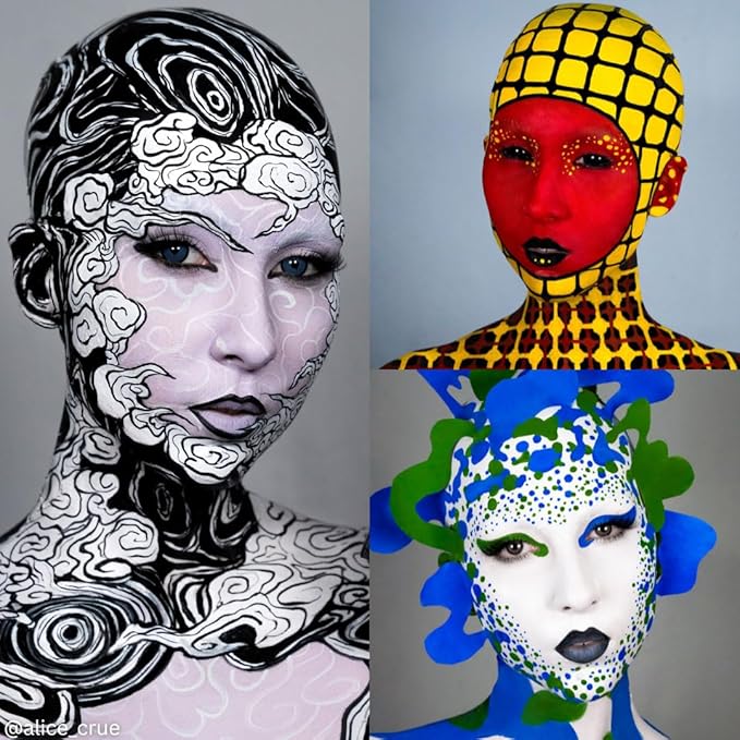 Mehron EDGE Face & Body Paint| Professional Water-Activated Face Paint Makeup | Made in the USA | For Cosplay, Halloween, & SFX (Mulit Color Palette)